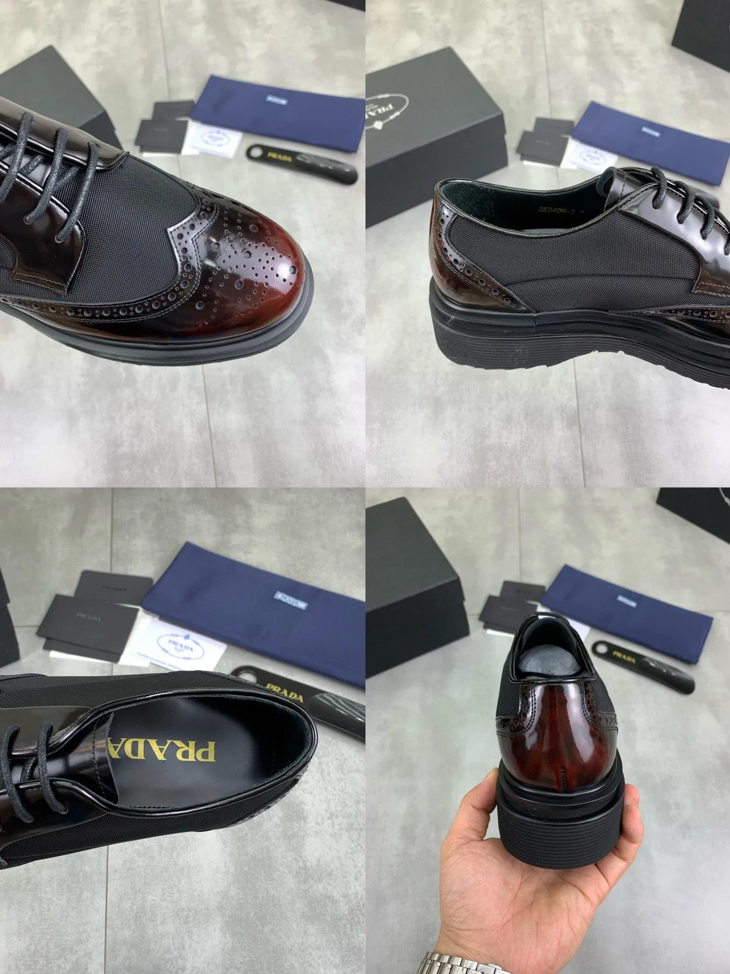 Factory price P880 💰Original quality, top version🔱 ＰＲＡＤＡPrada. Men's business casual leather shoes, top quality products. 1:1 shipment⬆️Luxurious and noble👞All imported original brand fabrics, just to create a more comfortable wearing experience. Upper: Original comfortable open edge bead-rubbed calf leather➕Top imported water-dyed full cow lining, original lightweight and comfortable TPU foam combination bottom✔️Code number: 39-44 (38.45 can be customized)